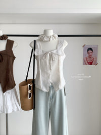Lace Splicing Sling Vest Female Hot Girl
