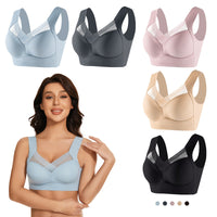 Plus Size Underwear Wireless Beauty Back Underwear Thin Push-up Adjustable Seamless Ice Silk Fixed Cup Bra Cross-border