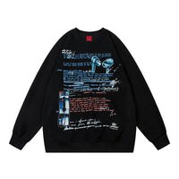 Men's Spring And Autumn Loose Pullover European Hip Hop Niche Casual Top