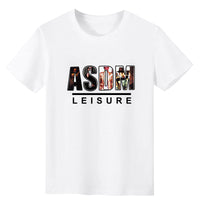 Men's Short-sleeved T-shirt Summer Ice Silk Casual Print Top