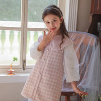 Girl's Sweet Vest And Skirt Two Piece Suit