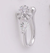 Women's Butterfly Water Drop Fake Perforated Nose Ring