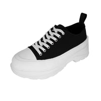 Men's Fashion Canvas Stitching Platform Shoes Simple