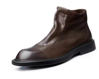 Men Round Head Martin Short Leather Boots