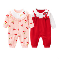 2 Pieces Of Newborn Baby Female Romper Jumpsuit