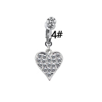 Zircon Heart Moon Butterfly Perforation-free Belly Ring