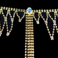 Female Rhinestone Body Chain Accessories Outside Lapped Mesh Tassel