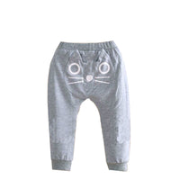 Children's Cartoon Cat Harem Pants In Autumn