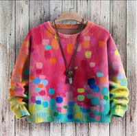 Needle Digital Printing 3D Round Neck Sweater Street Comfortable