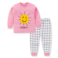 Children's clothing spring and autumn style Korean children's underwear set shoulder buckle cotton autumn clothes long pants