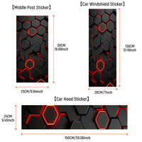 2pcs Plaid Pattern Car Stickers Waterproof Scratch-Resistant Durable PVC Decals For Car Door B Racks Suitable For All Models