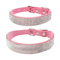 Adjustable Suede Leather Dog Collar Leash Set