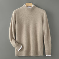 Half Wool Batwing Knit Sweater Solid Color Casual Base Shirt