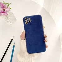 Simple short flannel phone case