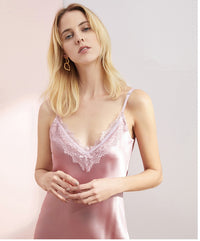 Silk suspender nightdress