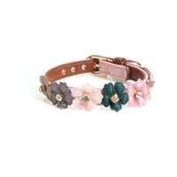 Pet Dog Flower Collar With Rhinestones