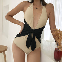 Women's retro one-piece bikini