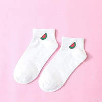 Cartoon Cute Women Short Socks Spring Summer Cotton Fruit Comfortable Socks 1 PairChina