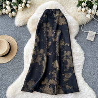 French-style Sophisticated Satin Skirt For Women