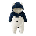 Baby cartoon winter cashmere thickened one piece suit
