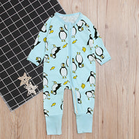 Boys And Girls Penguin Long Sleeve Jumpsuit