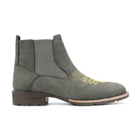 Embroidered Slip-on Chelsea Boots Men's Martin Boots