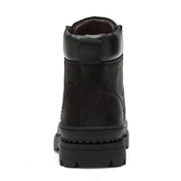 Leather high-top casual shoes