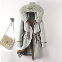 Women's Cotton-padded Coat With Removable Lining Hooded Down