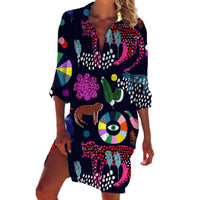 Women's Creative Loose Print Holiday Beach Shirt
