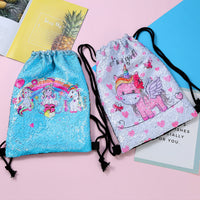 Backpack children cartoon drawstring school bag