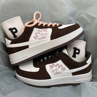 Brown Breathable Harajuku Style Women's Shoes