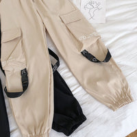 Elastic waist harem pants beam leg pants