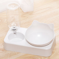 Adjustable automatic drinking cat neck bowl