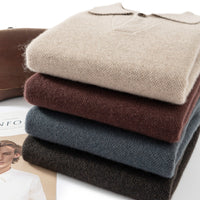 Men's Fashion Lapel Loose Casual Knit Sweater