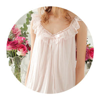 Antique court sweet sexy lace sling nightdress