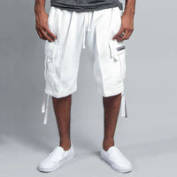 Men's Casual Five-point Overalls Multi-pocket Loose Straight Shorts