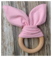 Handmade wooden natural baby teether