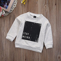 Spring and Autumn kids sports letter printed sweater