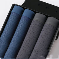 Men's ice silk hollow boxer briefs