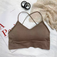 Backless Slim Fit And Thin Inner Outer Wear Short Small Camisole Top Women's Crossover Underwear