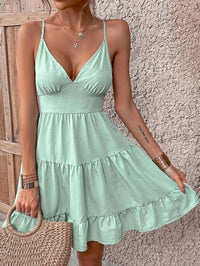 Womens Sexy Sleeveless Backless Adjustable Strappy Dress
