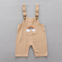 Rainbow Bib Pants Girls Baby Kids