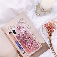 Creative full soft white glitter liquid mobile phone case