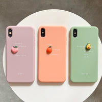 Compatible With Apple, 3D Fruit Funny Avocado Back Cover Case For