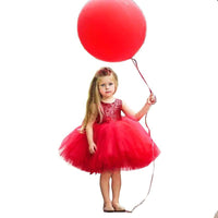 Girls sequined multi-layer mesh dress princess dress