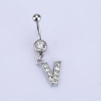 English alphabet hypoallergenic body piercing navel nail