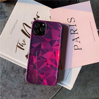Purple rhombus phone case