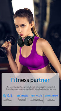 Folding headset with stereo wireless headset