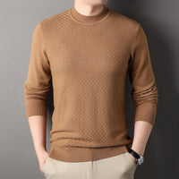 Pure Color Half Collar Men's Slim Fit Sweater Base Sweater
