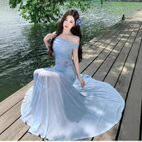 Off-Shoulder Slim-Fit Floral Print Bodycon Dress For Women